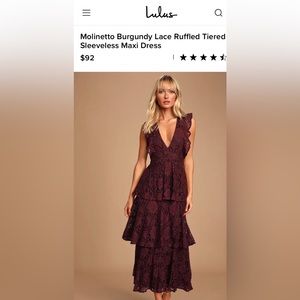 Layered burgundy dress